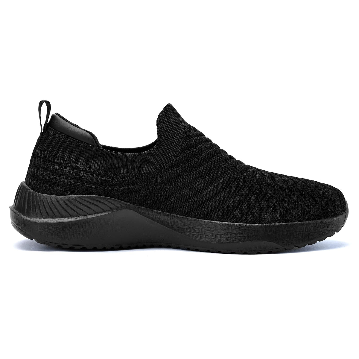 PPQ Womens Slip On Walking Shoes-Lightweight Comfort Breathable Travel Slip in Sneakers All Black