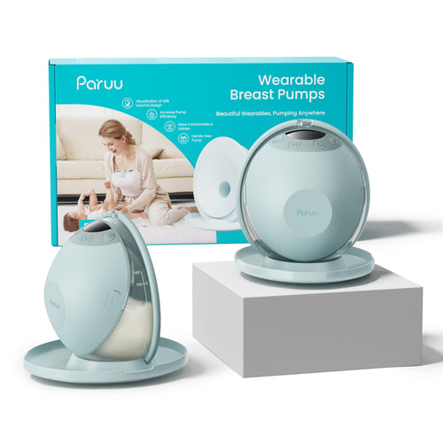 Paruu Extractor de Leche Eléctrico Manos Libres P20 (Paquete de 2 / Verde Claro)