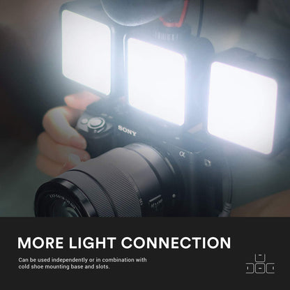 Godox LITEMONS LED6R RGB LED Video Light, Rechargeable LED Camera Light, HSI Adjustable 36000 Colors, CCT Bicolor 3200K-6500K, CRI 95, 13 FX Light Effects with 3 Cold Shoe, Support Magnetic Attraction