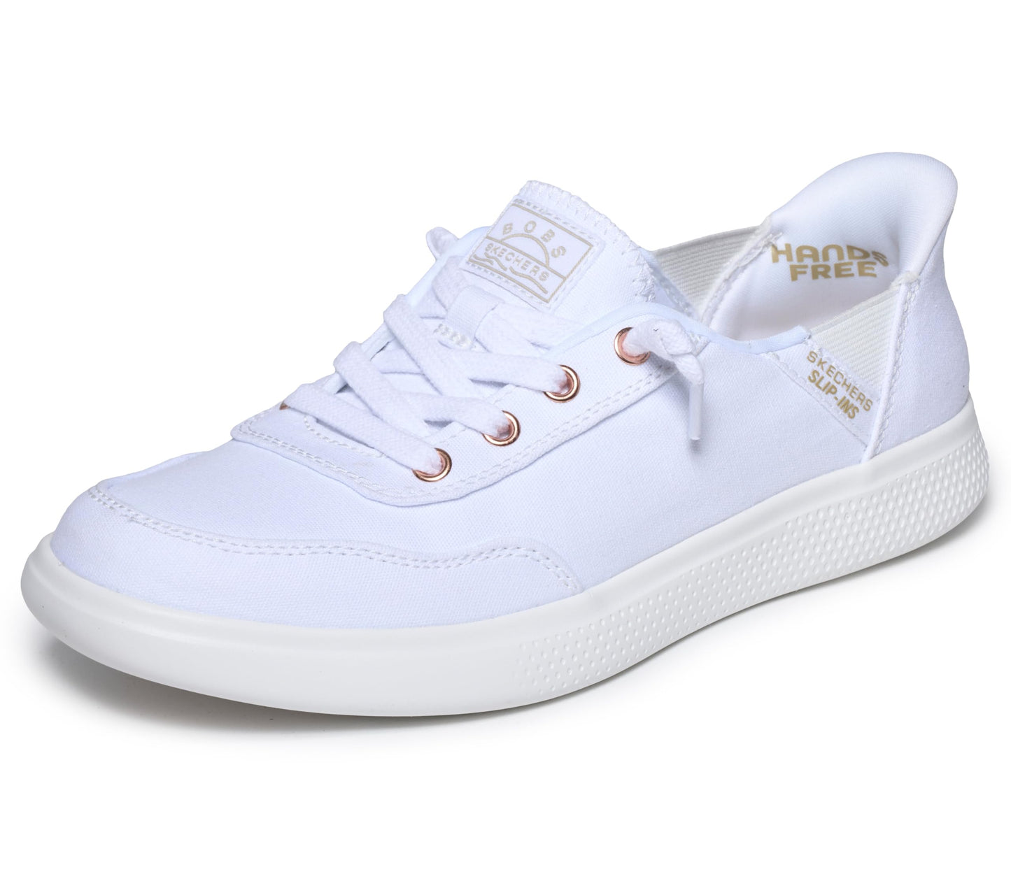 Skechers Women's Hands Free Slip-Ins Skip Cute - B Cute Sweet Sneaker, White