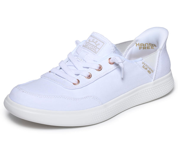 Skechers Women's Hands Free Slip-Ins Skip Cute - B Cute Sweet Sneaker, White