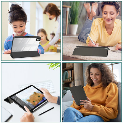 ProCase Funda Transparente con Estuche de Lápiz para iPad (Negro)
