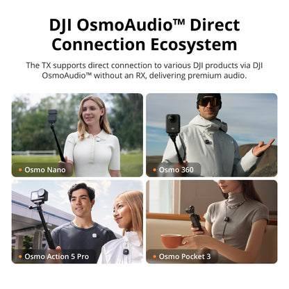 DJI Mic Mini (2 TX + 1 RX + Charging Case), Wireless Lavalier Microphone for iPhone/Camera/Android, Ultralight, Detail-Rich Audio, 48h Use, Noise Cancelling, Automatic Limiting, Vlog, Streaming