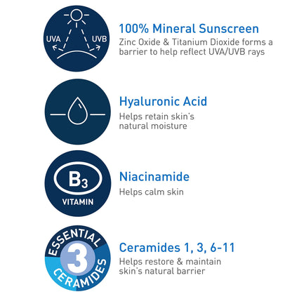 CeraVe Protector Solar 100% Mineral SPF 50 (2.5 oz)