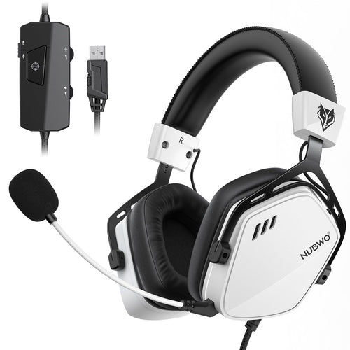 NUBWO Auriculares USB-A para Juegos HG03 (Blanco)