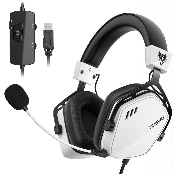 NUBWO Auriculares USB-A para Juegos HG03 (Blanco)