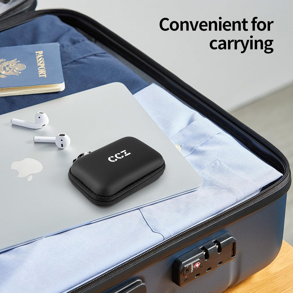 KZ ZS10 Pro IEM Case for in Ear Monitor, CCZ ZC02 Earbuds Case with Carabiner, EVA Travel Storage Bag for CCA CRA, Shure SE215, Moondrop Chu, CCZ Melody, KBEAR KS1, TANGZU Wan'er, iems Cable, Ear tips