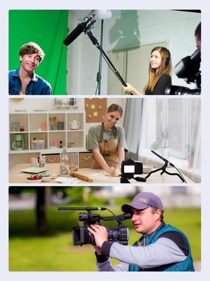 SYNCO D2 XLR Shotgun Microphone, Hypercardioid Condenser Mic for Camcorder, DSLR for Camera Smartphone PC & DSLR Video Recording, Professional Mic for Filmmakers Interviews YouTube & Vlogging