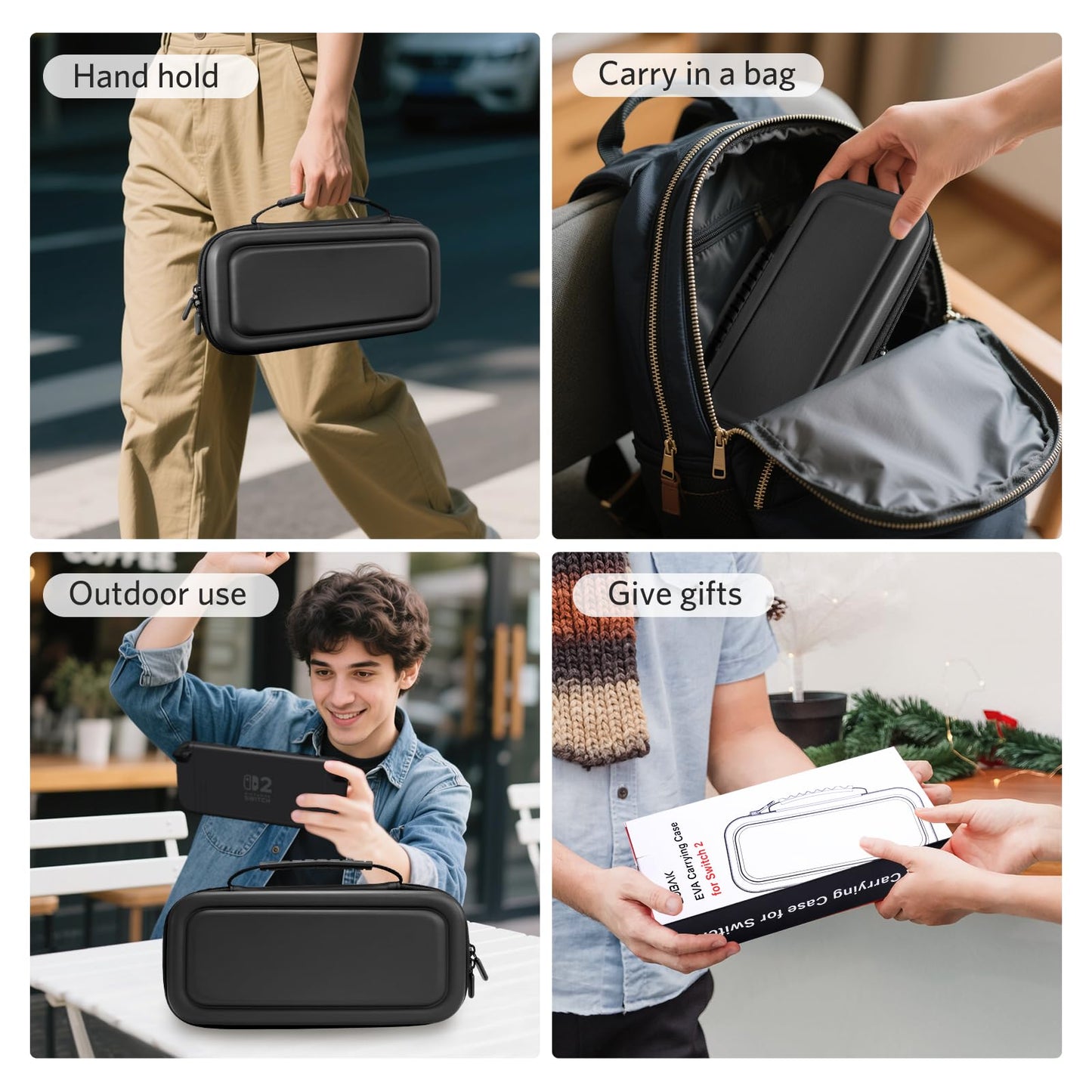 CoBak Estuche de Transporte de Alta Capacidad para Nintendo Switch 2 (Negro)
