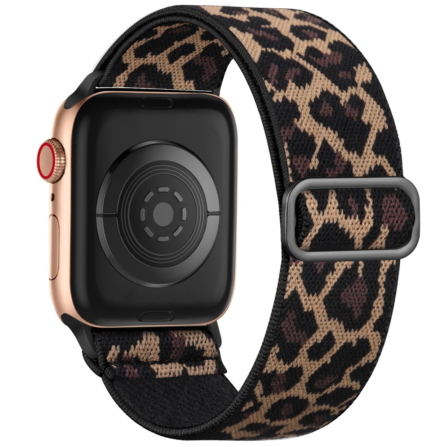 Maledan Correa Deportiva Elástica Solo Loop para Apple Watch (Leopardo Amarillo)