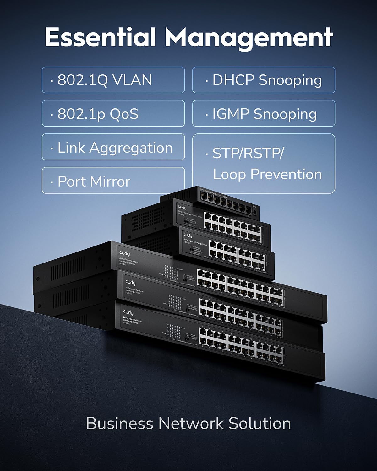Cudy Switch Gigabit Smart Managed de 16 Puertos GS1016E