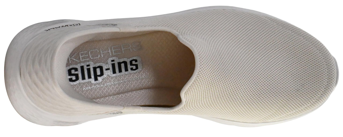 Skechers Men's Go Walk Flex No Hands Slip ins Athletic Slip-On Casual Walking Shoe, Natural