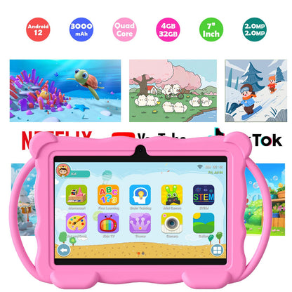 Nyxolaria Tableta para Niños de 7 Pulgadas (32GB / Rosa)