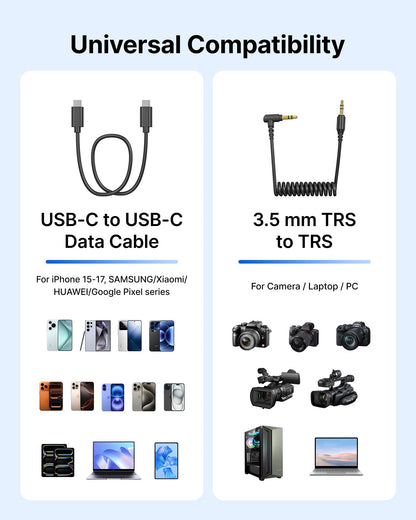 BOYA BY-MM1 AI On-Camera Shotgun Mic with AI Noise Cancellation, APP Control with EQ Presets & Gain, Supercardioid Pickup, 30Hrs Battery, Dual 3.5mm/USB-C, Microphone for Camera, DSLR, iPhone, Android