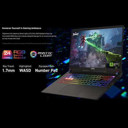 MSI Portátil Gaming Vector 16 HX AI 16" (1TB SSD + 1TB HDD / 16GB RAM)