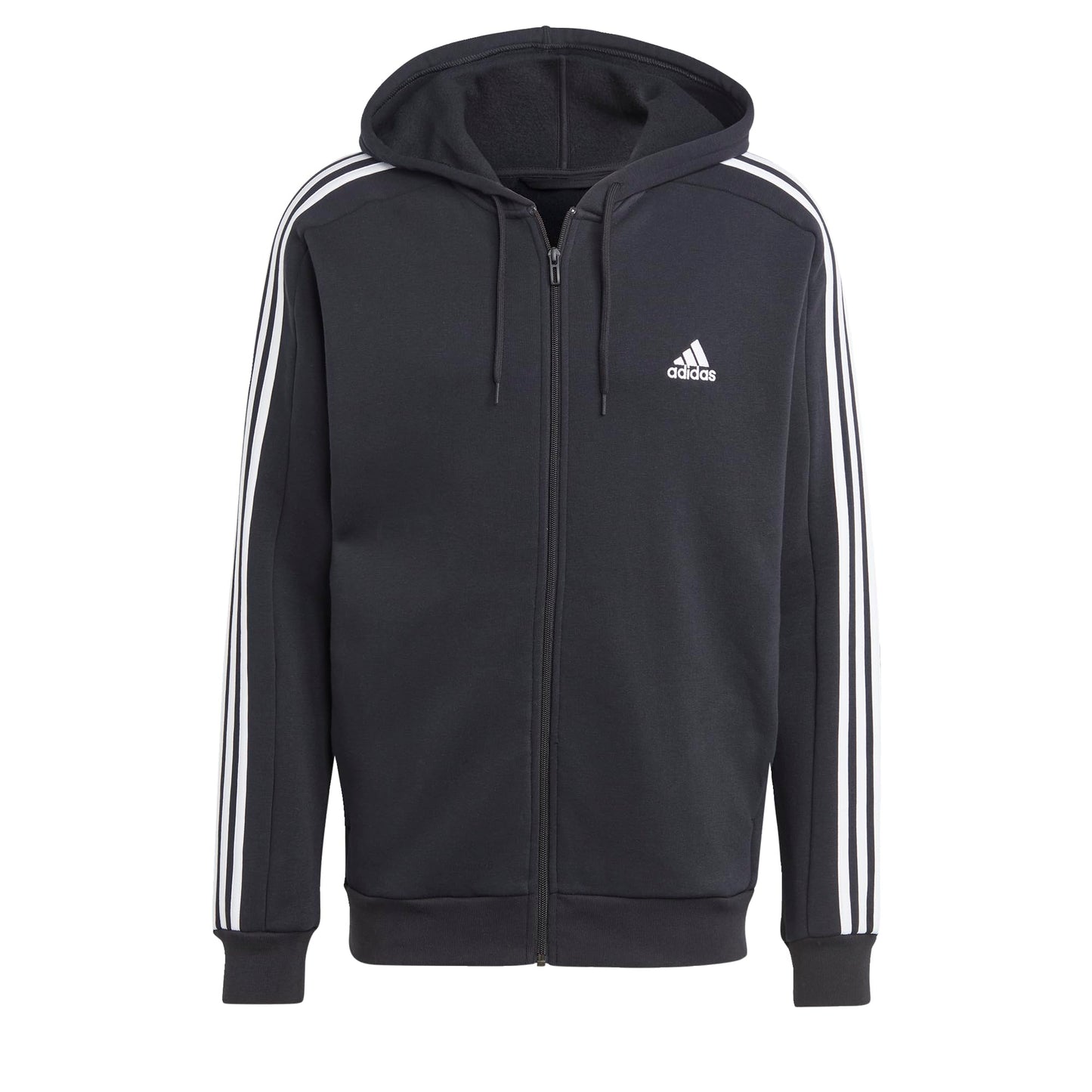 adidas Chaqueta Essentials Fleece para Hombre (Talla Large / Color Negro)