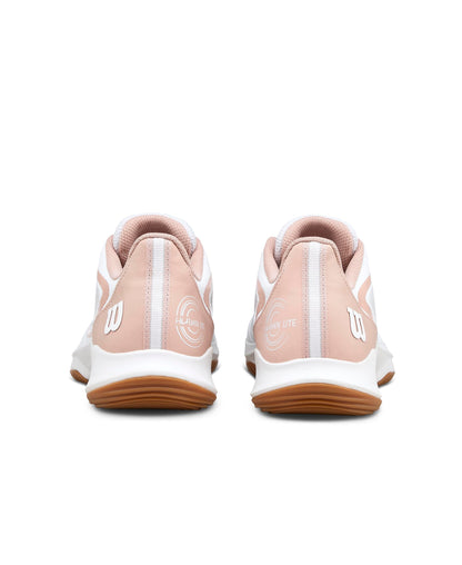 WILSON Hurakn Lite Women's Padel Shoe - White/Cameo Rose/Gum