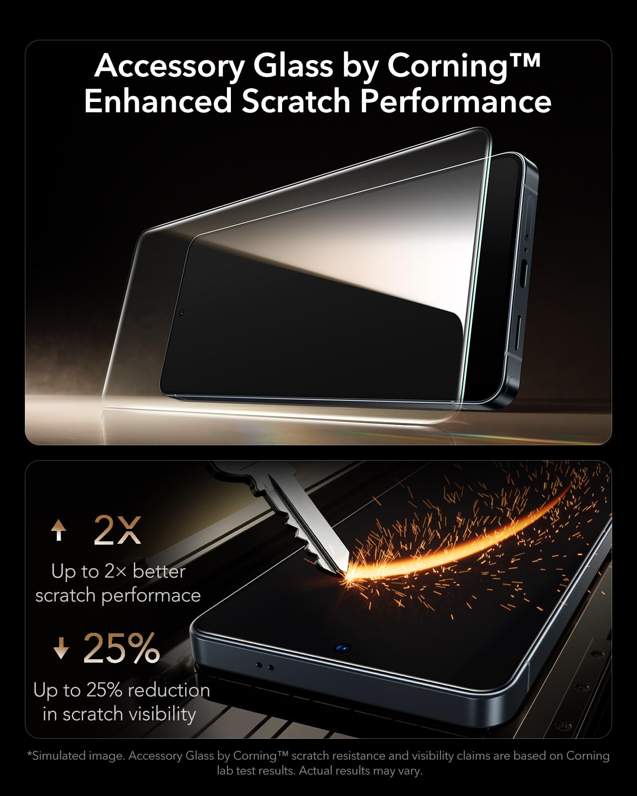 ESR Cristal Accesorio Corning™ Protector de Pantalla para Galaxy S26 Ultra