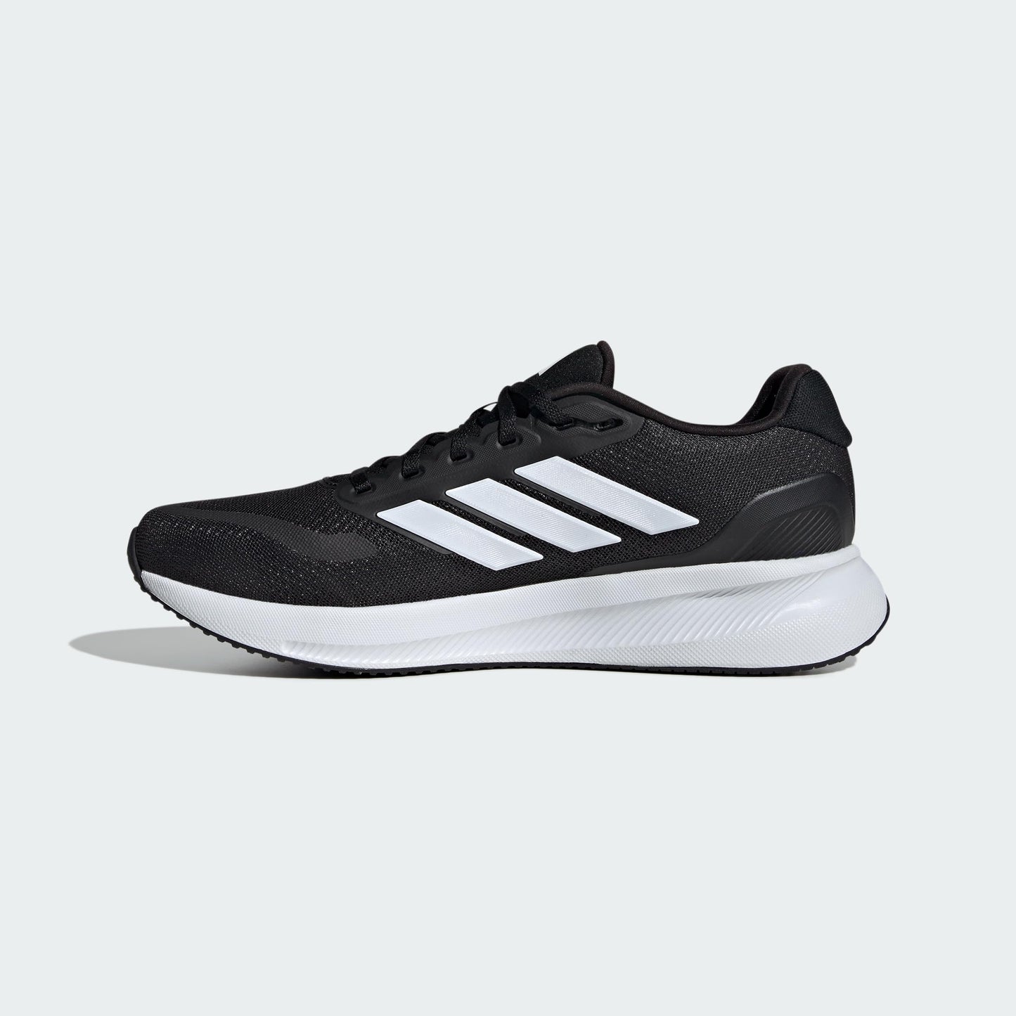 Adidas Zapatillas Run Falcon 5 para Hombre (Negro/Blanco/Negro / Talla 10.5)