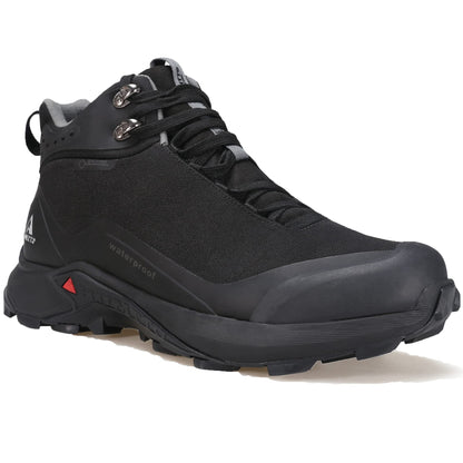 HUMTTO Men's All-Terrain Waterproof Hiking Boots Lightweight Breathable Outdoor Ankle Boots Trekking Hiking Shoes 8 Black