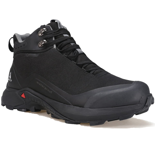 HUMTTO Men's All-Terrain Waterproof Hiking Boots Lightweight Breathable Outdoor Ankle Boots Trekking Hiking Shoes 8 Black