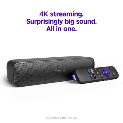 Roku Streambar SE Barra de Sonido de TV 2 en 1 (4K/HD/HDR)