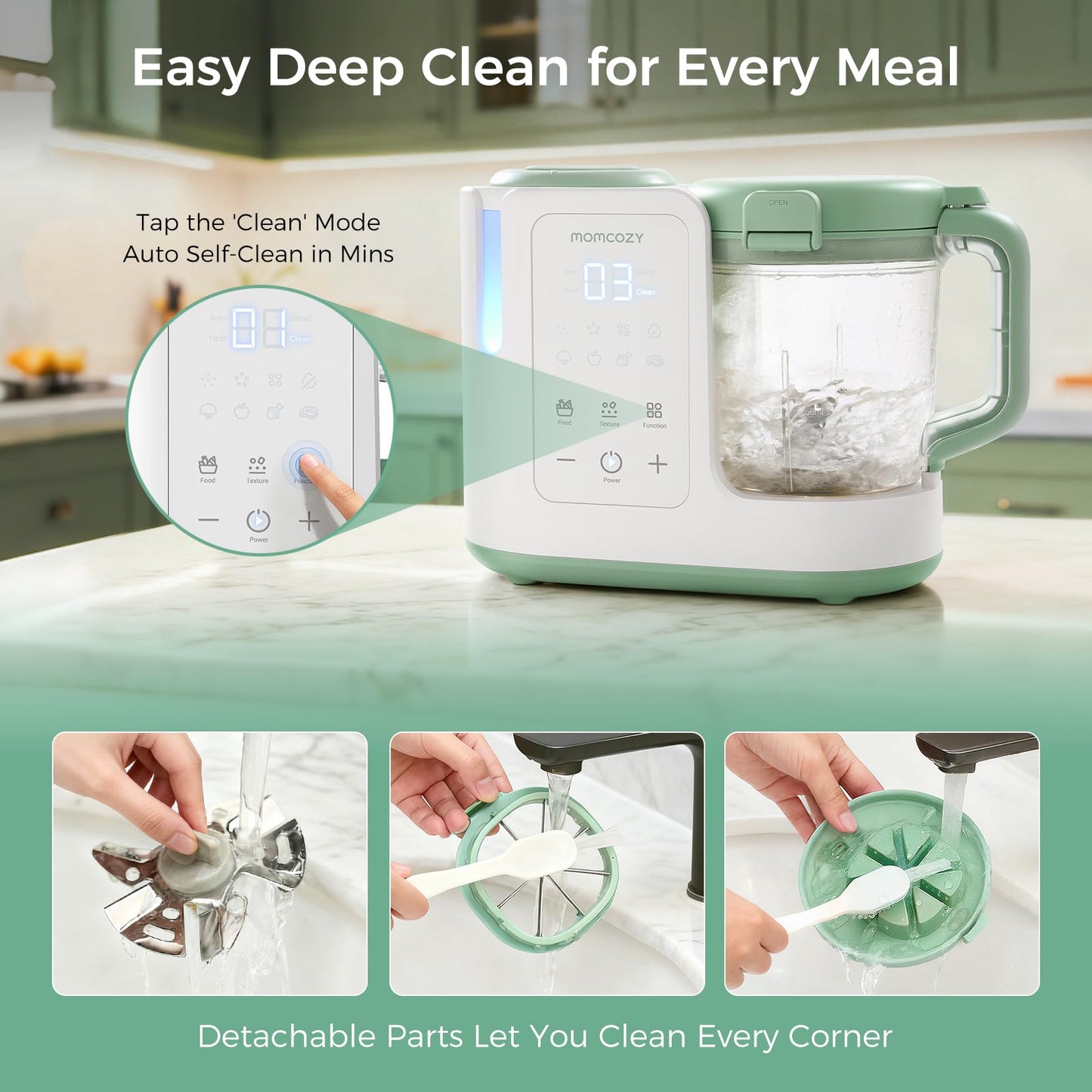 Momcozy AutoMeal Procesador de Alimentos para Bebé (15oz)
