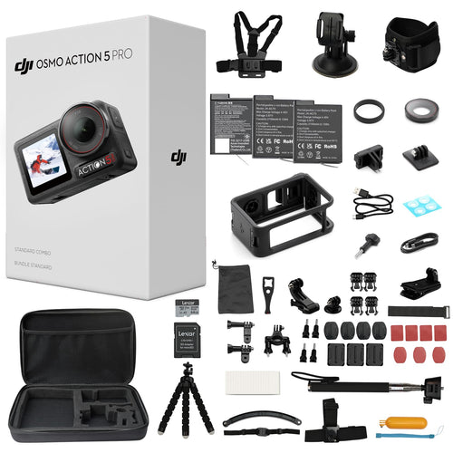 DJI Paquete de Cámara de Acción Osmo Action 5 Pro (111GB Total)