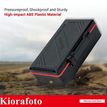 Kiorafoto 58 Slots TF Micro SD MSD Memory Card Case Holder Water-Resistant Anti-lost Anti-shock Storage Organizer with Labels & Notepaper, Switch Steam Deck Drone Trail Camera Memory Cards Accessories