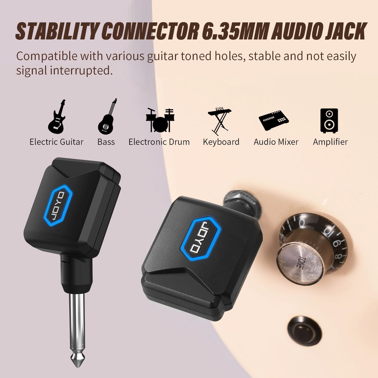 JOYO Sistema de Guitarra Inalámbrico 5.8GHz (JW-06)