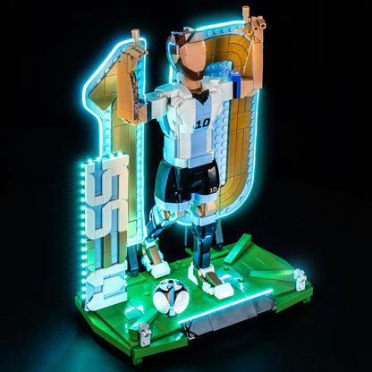 LocoLee Kit de Luces LED para Lego Lionel Messi (Compatible con 43015)