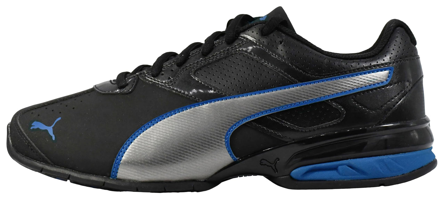 PUMA Men's Tazon 6 FM Shoes, Black-Aged Silver-True Blue