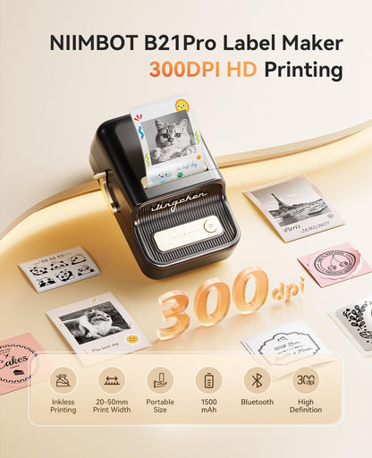 NIIMBOT Fabricante de Etiquetas B21 Pro (300DPI / Negro)