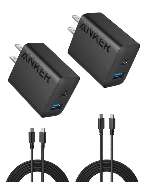 Anker Bloque Cargador Rápido USB C (Paquete de 2 / 20W / Negro)