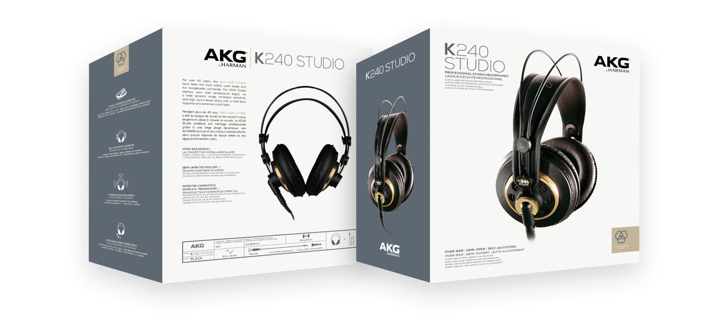 AKG Audífonos de Estudio Semiabiertos (K240STUDIO)