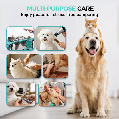 Hamaca de Aseo para Mascotas con Soporte (Soporta Hasta 165 Lbs)