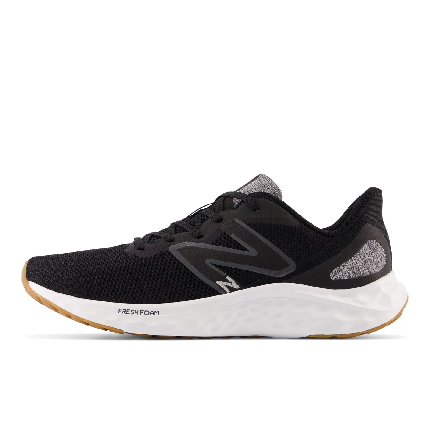 New Balance Men's Fresh Foam Arishi V4 Running Shoe, Black/Silver Metallic/Gum 2
