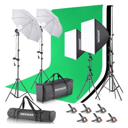 NEEWER Kit de Iluminación Fotográfica (Fondos 8.5x10ft)