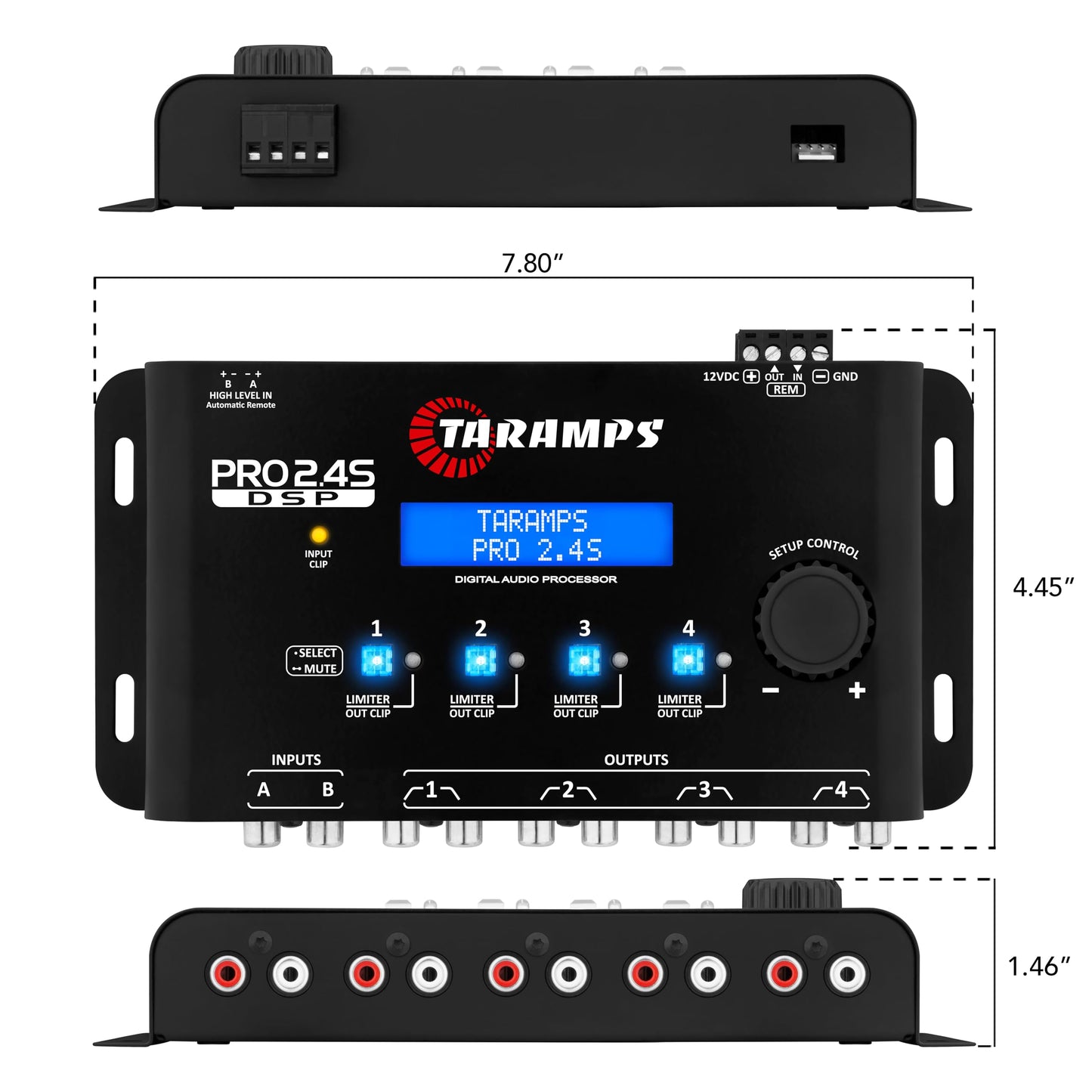 Taramp's Pro 2.4S Crossover Procesador de Señal DSP Digital