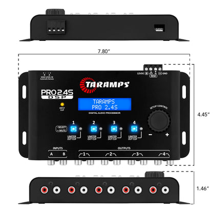 Taramp's Pro 2.4S Crossover Procesador de Señal DSP Digital
