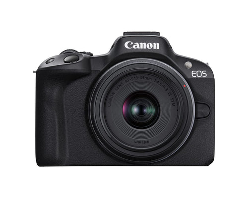 Canon Cámara Mirrorless EOS R50 con Lente RF-S18-45mm (Negro)