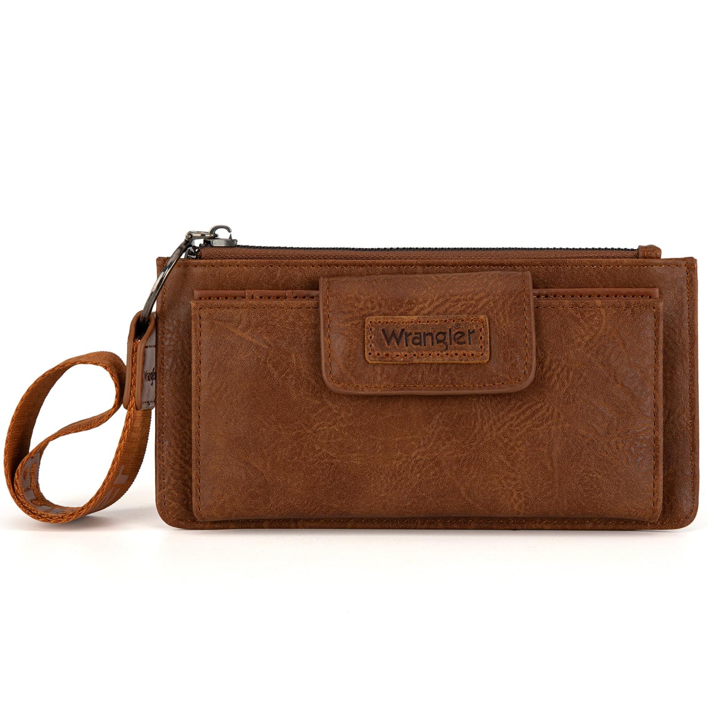 Montana West X Wrangler Billetera Minimalista para Mujer (Marrón)
