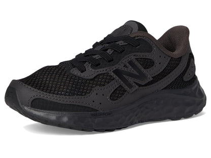 New Balance Kid's Fresh Foam Arishi Lux V1 Bungee Running Shoe, Black/Black Cement