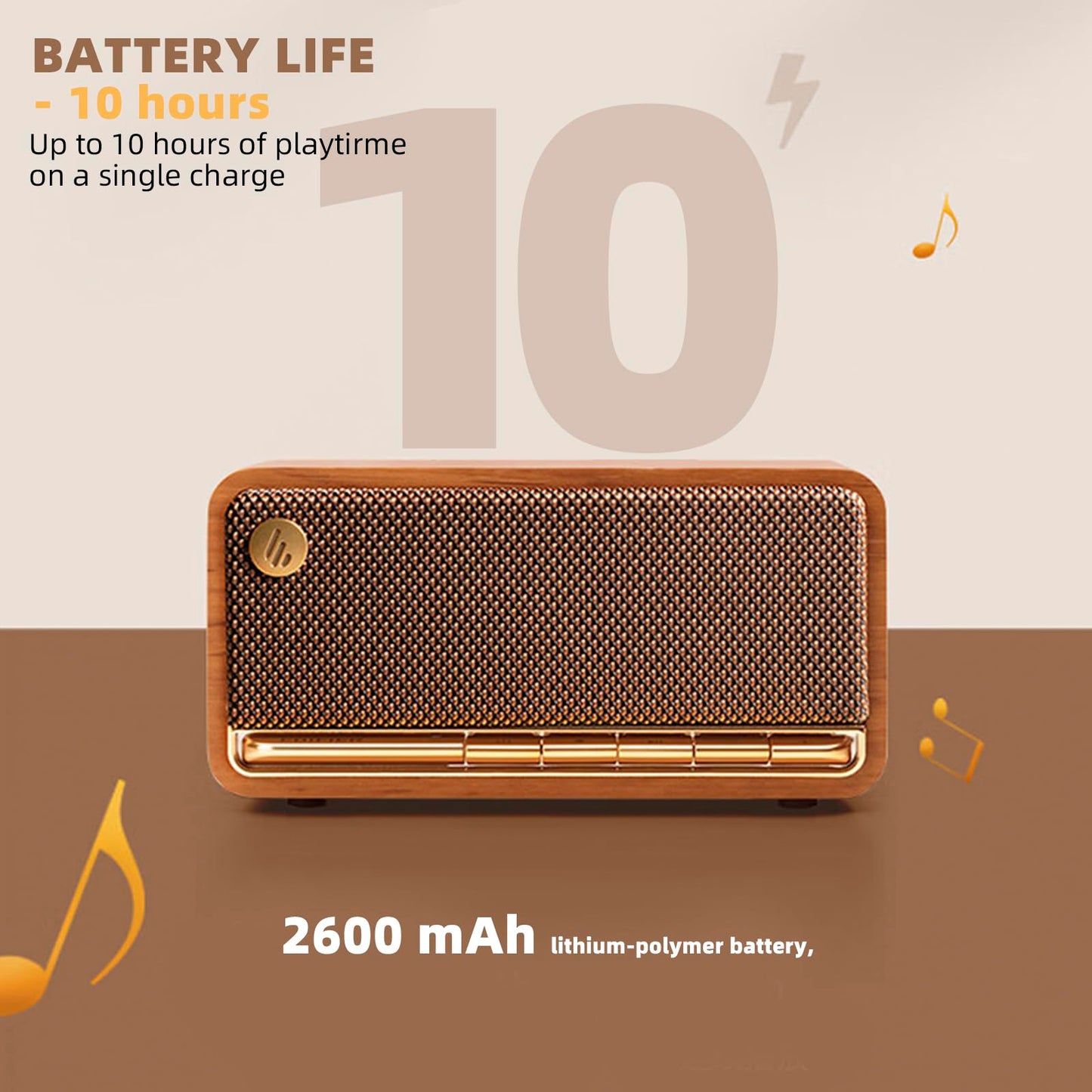 Edifier Altavoz Bluetooth de Madera Retro (Marrón / 20W)