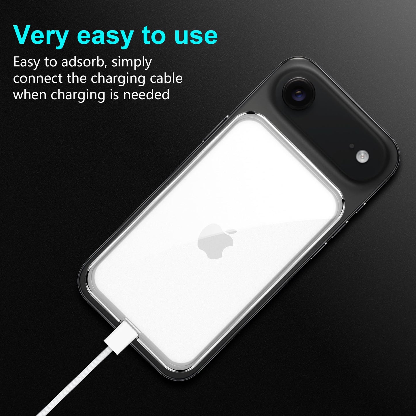 Fhyeugfy Funda de Batería MagSafe para iPhone 17 Air (Transparente)