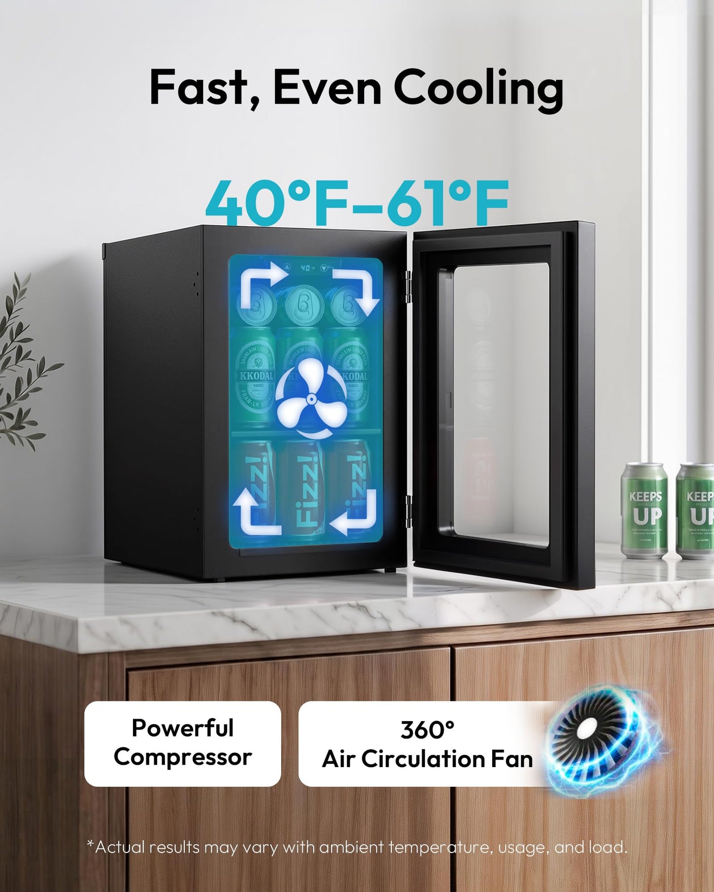 EUHOMY Mini Refrigerador para Bebidas (18L)