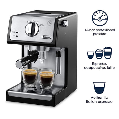 De'Longhi Máquina de Espresso de 15 Bares con Espumador de Leche