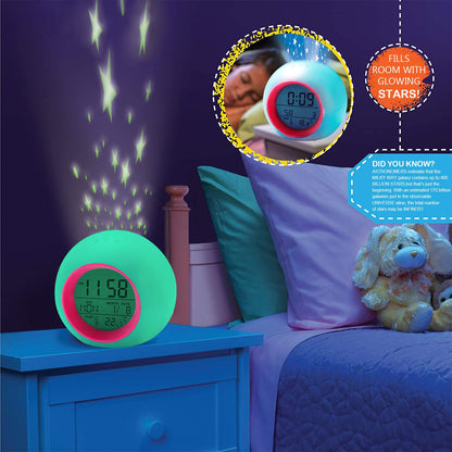 Tarklanda Reloj Despertador para Niños (Proyector de Luna y Estrellas)