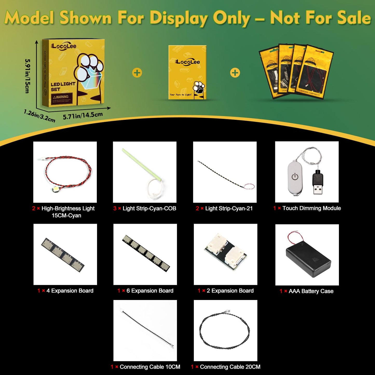LocoLee Kit de Luces LED para Lego Lionel Messi (Compatible con 43015)