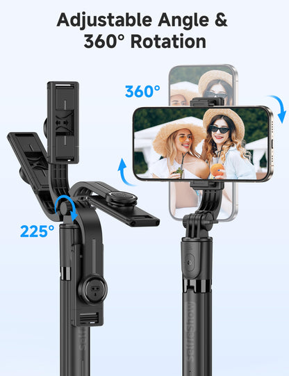 Trípode y Palo Selfie Portátil Extensible 4 en 1 (Soporte Giratorio 360°)
